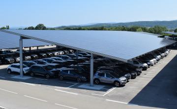 Centrale ombrières solaires de parking Obton sur Bassens