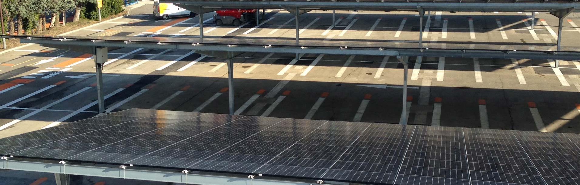 Gare de TGV d'Avignon - Ombrieres photovoltaïques de parking Obton